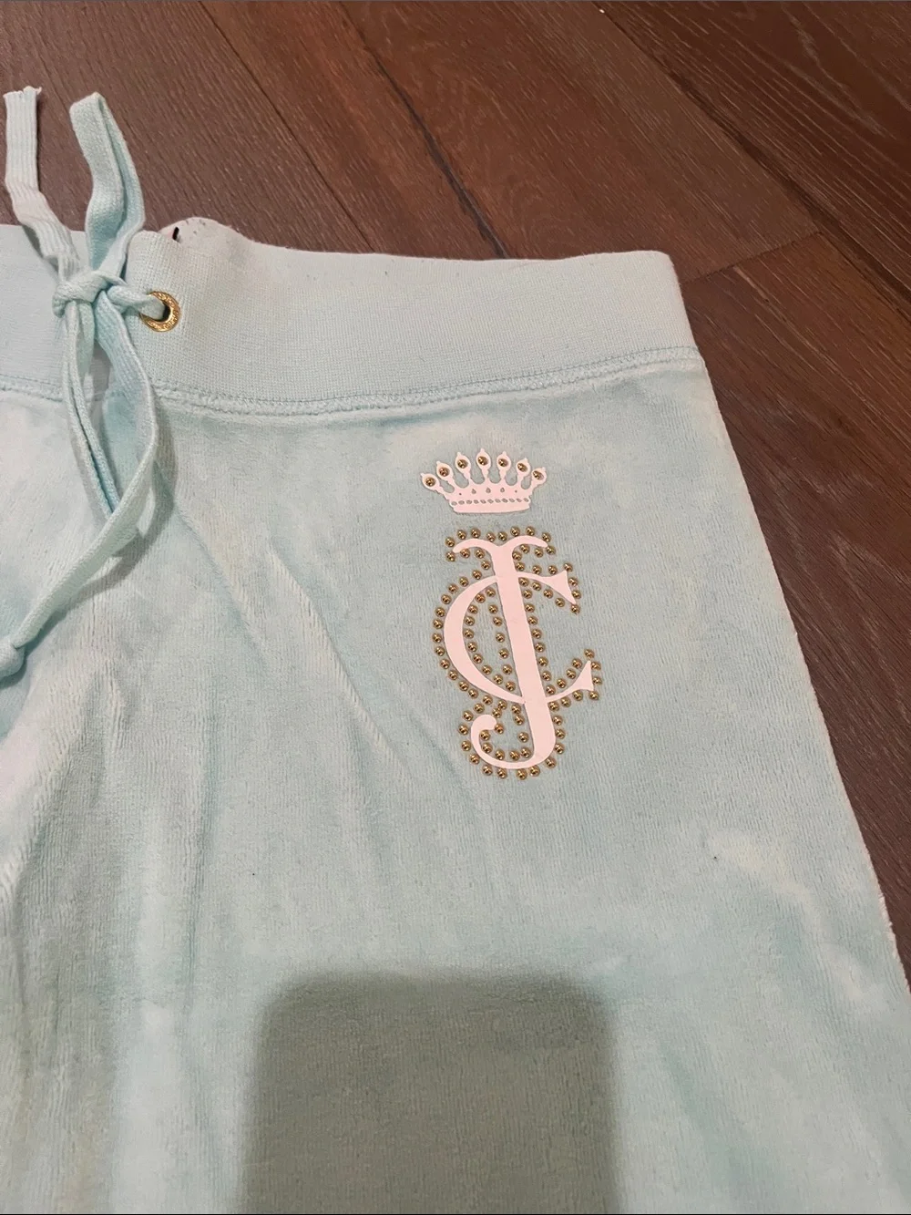 Juicy Couture Girls Mint Green Velour Hoodie & Drawstring Pants Set